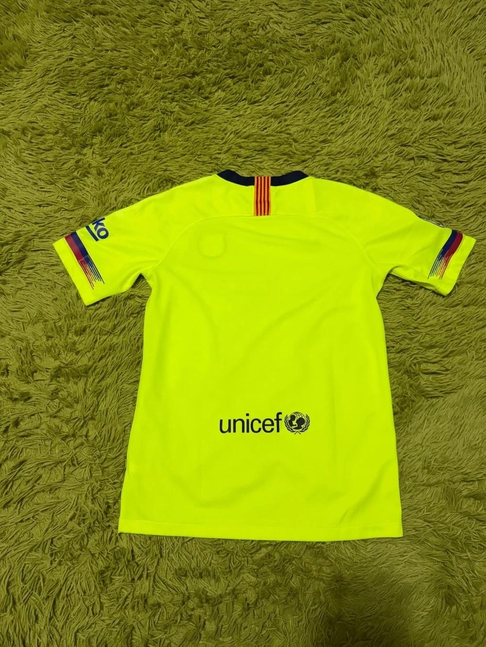 Nike FC Barcelona Away Jersey 2018-19 Volt Soccer Jersey Rakuten Youth XL